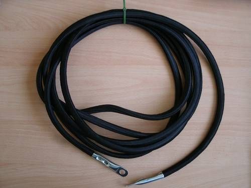 Gummiseil mit Seilendverschluss, schwarz, 10 x 5000
